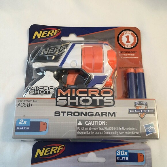 NERF Micro Shots Strongarm w 30 NERF  Darts N-strike Elite - Picture 2 of 3
